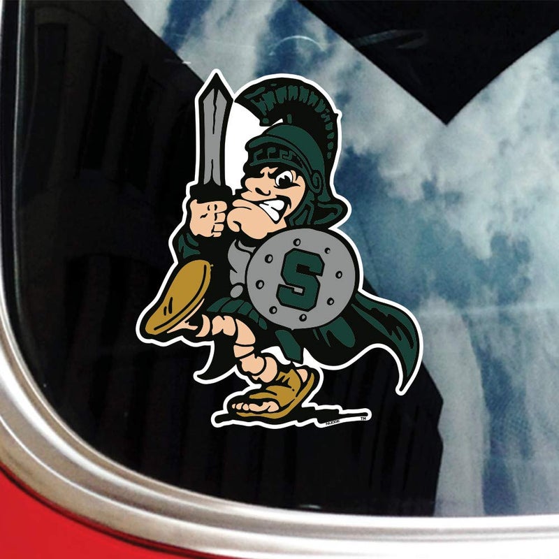 Nudge Printing Collegiate NCAA Car Decal Made from Premium Weatherproof Vinyl (Michigan State Sword Sparty) - Image 2